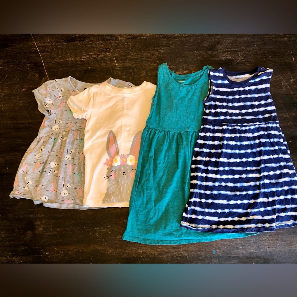 Old Nay and baby Gap sleeveless and short sleeve set of dresses & shirts size 5T